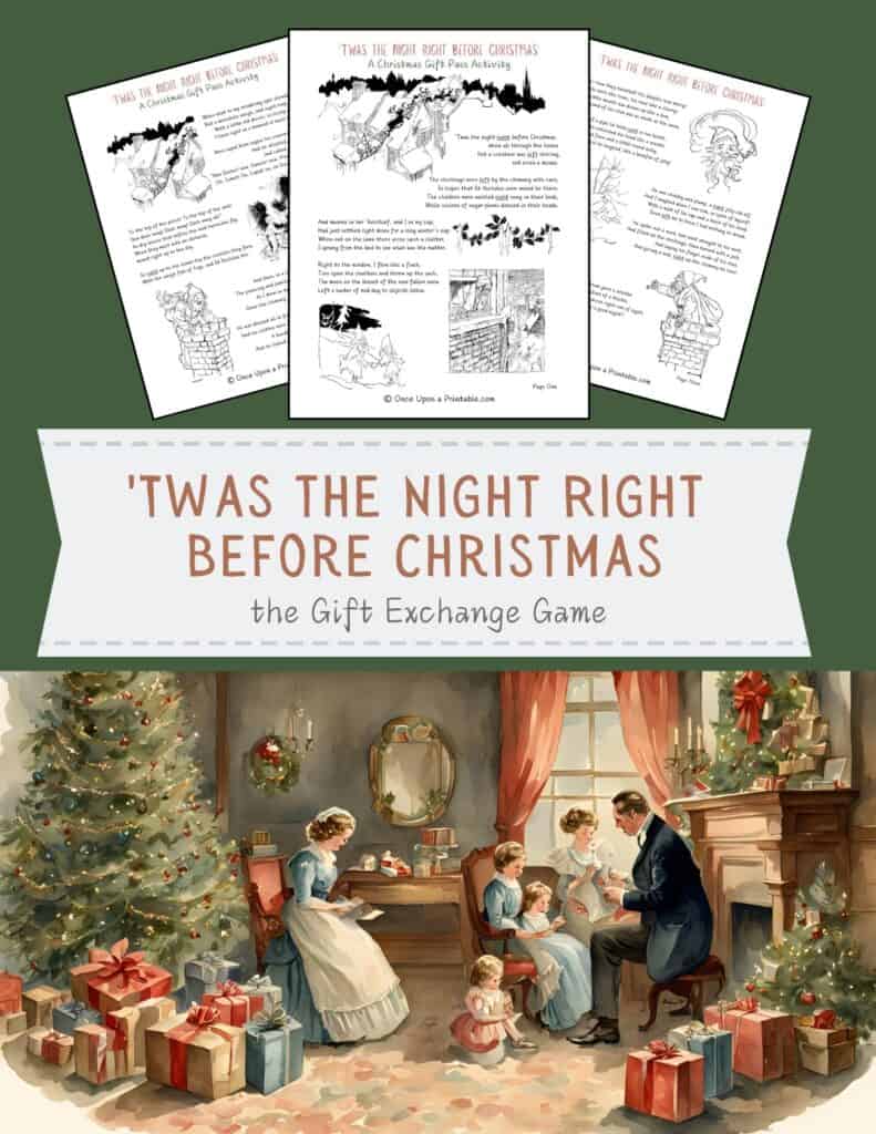 free printable twas the night right before christmas game - once